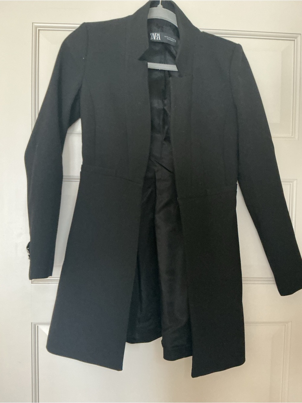 Zara Black Longline Trench Coat